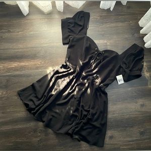 NEW! Women's Plus Size Boutique Style Black Chiffon Goth Punk Baby Doll Dress 2X